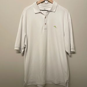 Timmy Bahama Large Tall White Polo Shirt LT